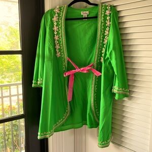 Vintage Lilly Pulitzer embroidered jacket with sea shells!